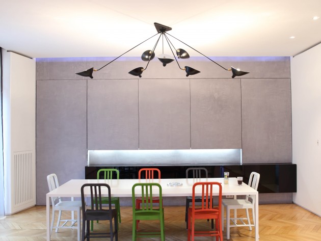 Rénovation appartement familial family chic galaktik espace ... Suspension design cuisine