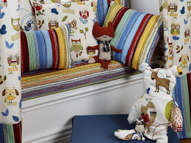 Coussins décoratifs avec motifs animaux de la forêt