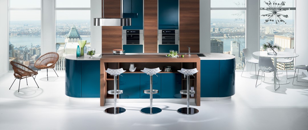 Cuisine moderne et lumineuse avec ilot central