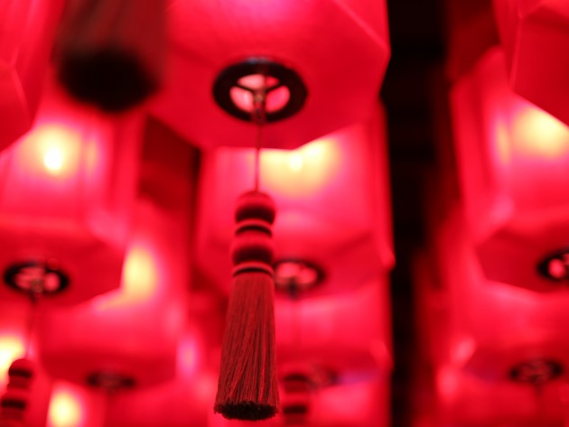 Lampion chinois rouge