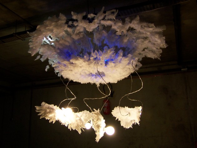 Lustre en plumes PASSILFLORA