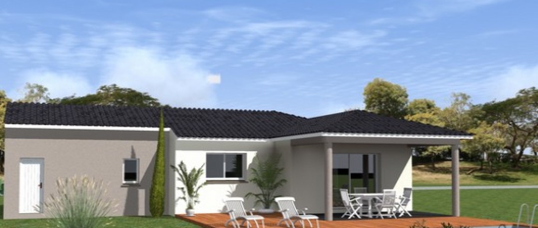 Maison en L contemporaine