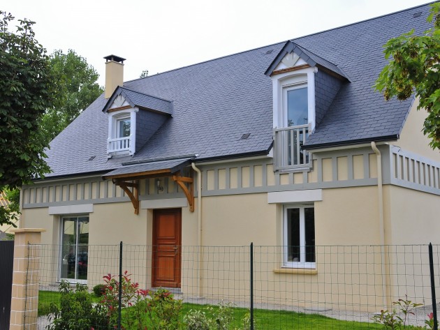 Maison traditionnelle avec pans de bois