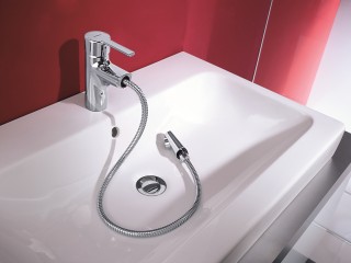 Mitigeur de lavabo avec douchette extractible