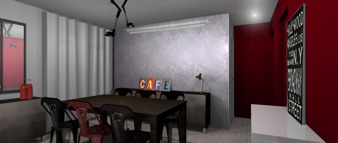 Mur effet béton ciré