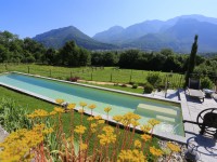 Piscine extérieure couloir de nage