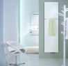 Salle de bain blanche avec sèche-serviette design