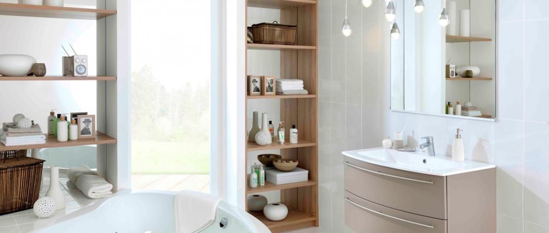 Salle de bain marron glacé