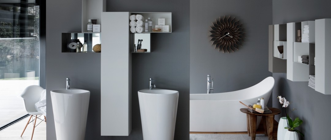 Salle de bains Palomba by Laufen lavabo MENHIR