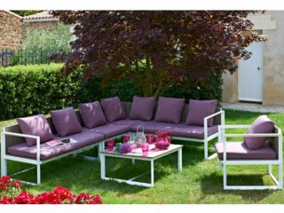 Salon de jardin en aluminium