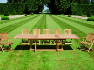 Table de jardin avec rallonge