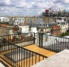 Terrasse en bois exotique sur les toits de Paris