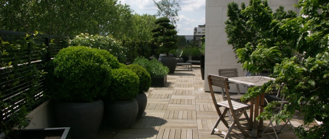 Terrasse en caillebotis