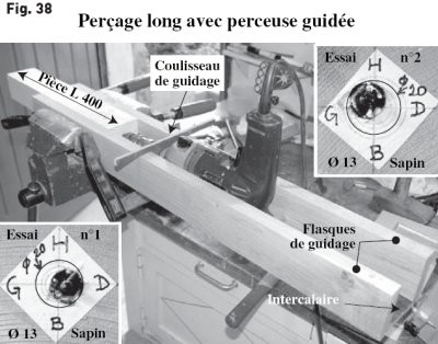 Perçage long avec perceuse guidée